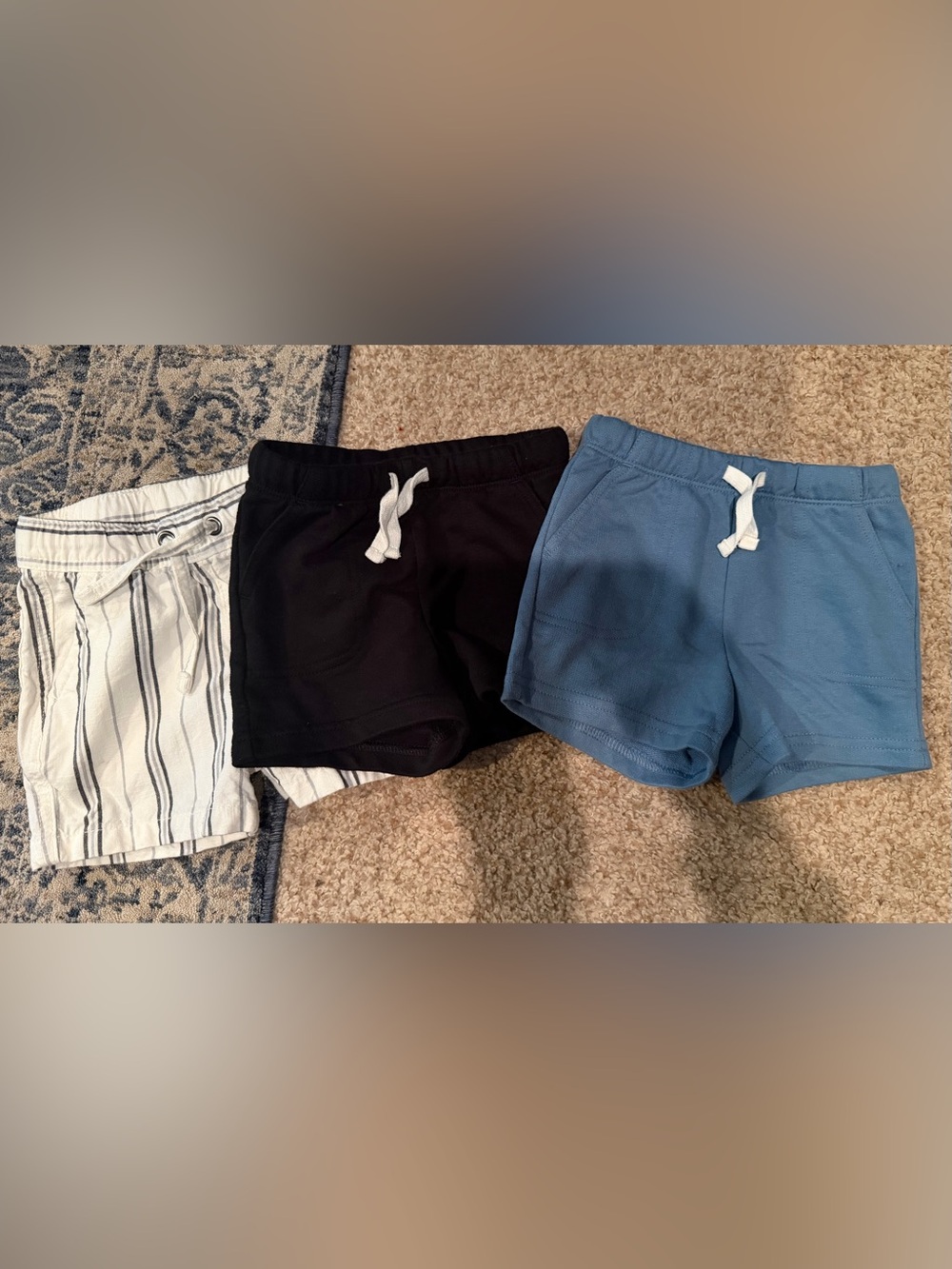 Cat & Jack Black and Blue Pull-On Kids Shorts